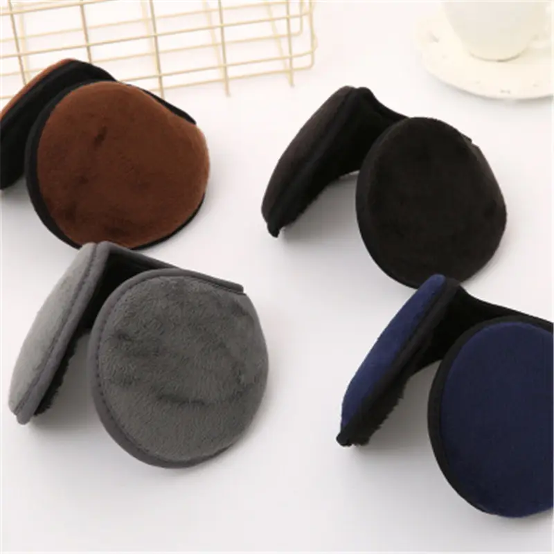 Winter men's fashion thermal earmuffs with thick plush back wear earmuffs winter fashion earmuffs wholesale R0862