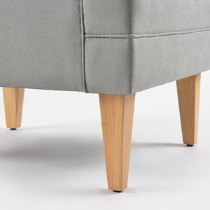 Chaise longue rembourrée moderne en bois massif Chaise d'allaitement douce avec repose-pieds pour le salon - Product Image 4