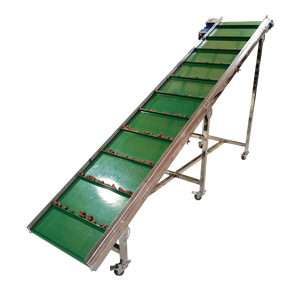 Depo Ağır Hizmet Tipi Endüstriyel Konveyör Sistemi için CE Özelleştirilmiş Paslanmaz Çelik Mobil Gıda Elektrikli Eğimli Bantlı Konveyör - Product Image 1