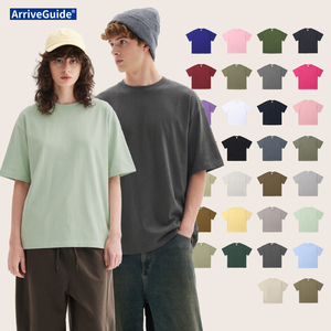 T-shirt personnalisé OEM ODM en coton peigné 245 g/m² coupe <span class=keywords><strong>oversize</strong></span> vierge pour impression de logo de marque et broderie - Product Image 3