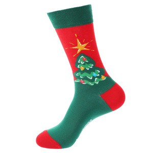 Baleine Mode Noël Coton Dessin Animé Drôle Équipage Chaussettes Mignon Père Noël Arbres De Noël <span class=keywords><strong>Fantaisie</strong></span> Unisexe Chaussettes - Product Image 6