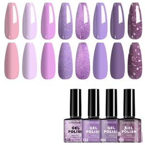 Esmalte de <span class=keywords><strong>Uñas</strong></span> Líquido de Larga Duración y Set de Gel Adhesivo para Arte de <span class=keywords><strong>Uñas</strong></span>, Serie de 8 Colores con Lámpara LED - Product Image 2