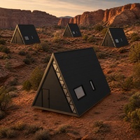 Cabane Modulaire Contemporaine S780 en A-Frame pour Location Touristique en Villages Costiers – Service de Production en Usine pour Opérateurs