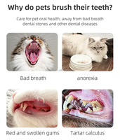 Kit de brosses à dents pour animaux de compagnie en silicone à 360 degrés, brosse à dents pour chiot, brosse à dents pour chien, brosse à dents à doigt avec poils doux pour le nettoyage des dents