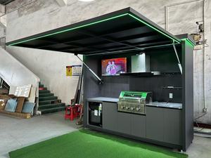 OEM ODM 最新スマートで耐久性のあるステンレス製キッチンキャビネット収納調理食品加工屋外キッチン家具セット - Product Image 2