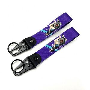 X48 Direct Factory Eagle Hook Nylon Keychain Wristlet <b>Lanyard</b> Custom Logo Wrist Woven Short Strap Nylon Jacquard <b>Lanyard</b> - Product Image 4