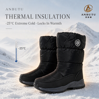 Bottes de neige imperméables mi-mollet pour hommes et femmes, doublées polaire, semelle antidérapante, chaussures d'hiver, vente en gros, usine de chaussures pour temps froid