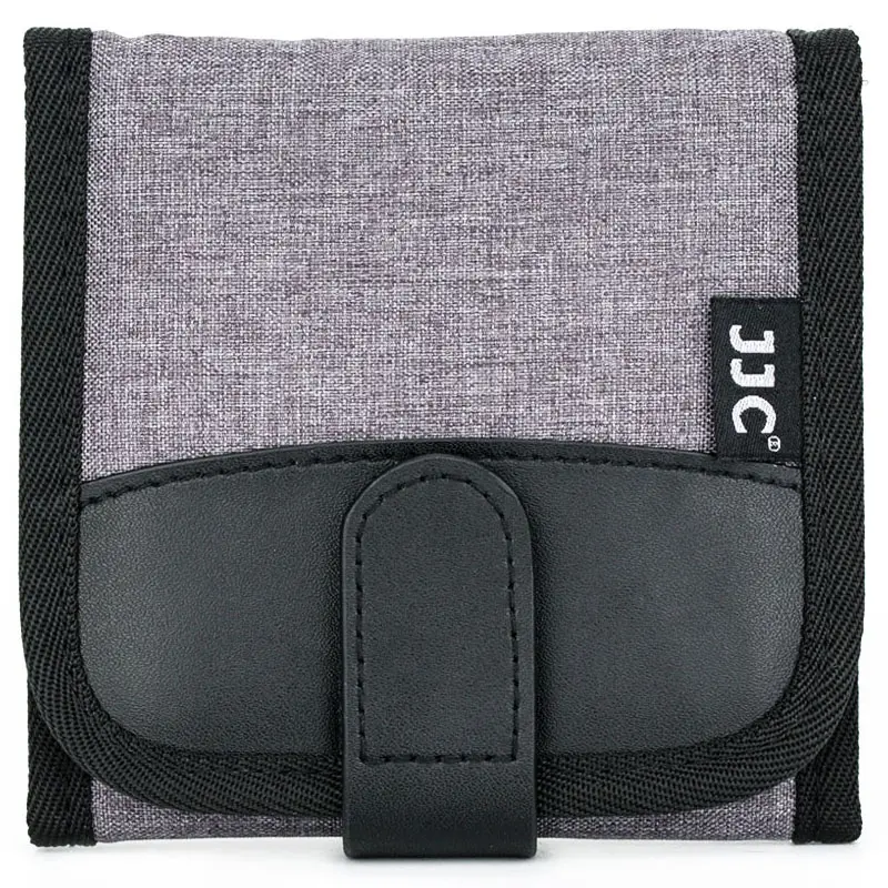JJC 3 Slots Camera Lens Filter Pouch Storage Bag for up to 82mm UV CPL ND Filter Case Holder for Nikon Canon Sony Fujifilm DSLR