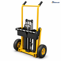 Chariot élévateur manuel hydraulique pliable mini portable certifié CE, capacité 200 kg, hauteur de levage 900 mm, pour entrepôt