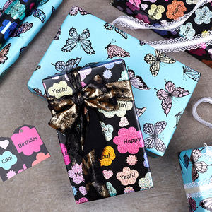 High Quality Custom Birthday Wrapping <b>Paper</b> Roll 80g Art Tissue, 43*300cm Gift Packaging <b>Paper</b> Wholesale - Product Image 6