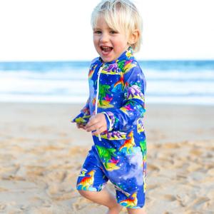 Traje de Baño de Manga Larga de Diseño Personalizado de Alta Calidad para Niña, Traje de Baño Infantil con Estampado Floral, Ropa de Playa para Niños - Product Image 3