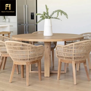 Muebles modernos duraderos para exteriores, juegos de jardín de café de madera, silla de comedor de restaurante de ratán para patio cómodo - Product Image 2