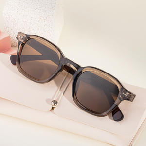 Lunettes de soleil carrées pour hommes ZT-99301, protection UV400, monture en plastique et métal, verres PC, noir et gris, pour e-commerce transfrontalier - Product Image 2