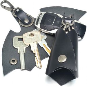 Expédition rapide Porte-clés chauve-souris en cuir pour clés de voiture, étui en cuir PU, porte-clés, cadeau d'Halloween pour femmes et hommes, livraison rapide - Product Image 2