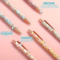 Nouveau stylo gel artistique floral exquis de haute valeur, stylo gel créatif pratique et lisse pour étudiants