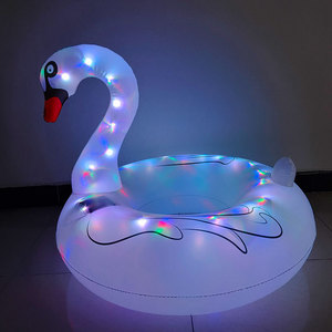 Luz de <span class=keywords><strong>agua</strong></span> de flamenco con energía Solar, anillo de natación luminoso con forma de cisne colorido, linterna montable para juguete de paseo <span class=keywords><strong>en</strong></span> la playa - Product Image 6
