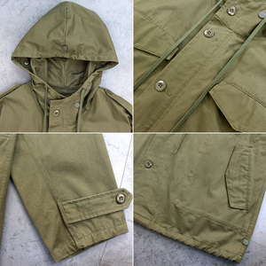 Cappotto Invernale da Uomo Ikdeer Slim Fit <span class=keywords><strong>Verde</strong></span> Oliva con Cappuccio, 100% Cotone Canvas Traspirante Ecologico, Chiusura con Bottoni e Cerniera, 280g - Product Image 4