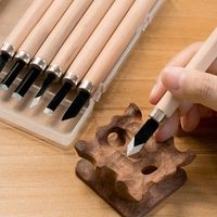 Set Pahat Ukir Kayu Profesional Bahan Stainless Steel 12pcs Alat Pertukangan Kayu dengan Pegangan Kuat, Sangat Cocok untuk Mengukir dan Pekerjaan Kayu
