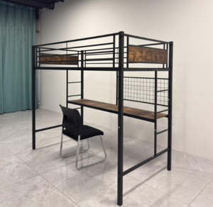 Cama Alta de Acero Premium con Escritorio, Diseño Moderno que Ahorra Espacio, Cama Alta para Adultos, Estructura Metálica Resistente, Fabricante de Camas - Product Image 6