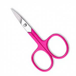 Professional High Quality Hot Pink Stainless Steel Straight Sharp Plastic Handle Beauty Manicure Scissors - Product Image 4