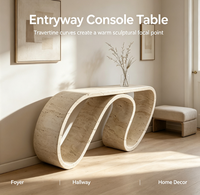 Table console moderne en marbre naturel, table d'entrée minimaliste, table de couloir, décoration artistique créative pour salon, vente en gros, OEM personnalisé