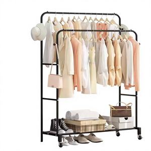 Tendedero Doble de Madera Maciza Moderno y Sencillo para Armario, Baño, Sala de Estar, Desmontable, Impermeable, Diseño Funcional - Product Image 1