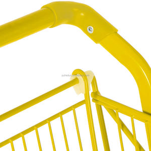 Водонепроницаемая Тележка для покупок в супермаркете с 3-дюймовым полиуретановым колесом, металлическая пластиковая конструкция и сетка для влажной среды - Product Image 5