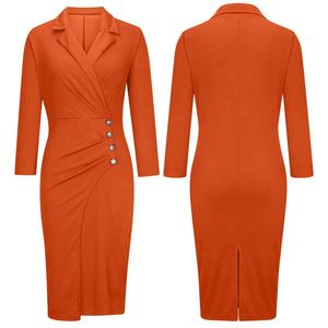 Zarif kariyer elbiseler profesyonel kıyafetleri dantelli uzun Blazer balo elbisesi ofis üniforma iş resmi elbise giymek - Product Image 3