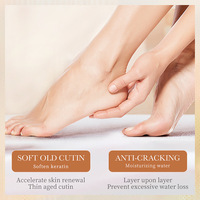 Ensemble gommage et crème hydratante réparatrice pour les pieds à marque privée, enrichi en urée et beurre de karité, pour la récupération des talons gercés