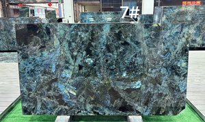 Dalles <span class=keywords><strong>de</strong></span> marbre en labradorite <span class=keywords><strong>bleue</strong></span> <span class=keywords><strong>de</strong></span> Lemuria Newstar, <span class=keywords><strong>pierre</strong></span> naturelle, polies, modernes, imperméables, pour la décoration intérieure d'hôtels - Product Image 6