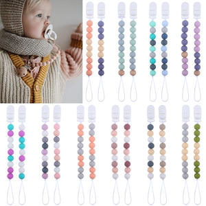 Attache-sucette sans BPA, accessoires de bricolage, chaîne de sucette personnalisée en <span class=keywords><strong>silicone</strong></span> de qualité alimentaire pour bébé - Product Image 1