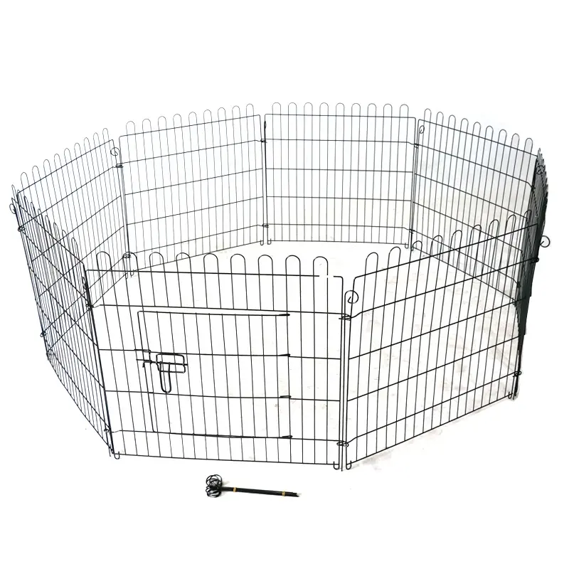 Pluma plegable de Metal para ejercicio de mascotas, corralito para cachorros y gatos, barrera para valla, perrera, 6 y 8 paneles