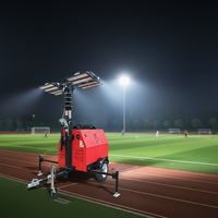 Heißer Verkauf: Tragbarer LED-Beleuchtungsturm mit Diesel-Kubota-Motor, mobilem Anhänger und Teleskopmast – tragbarer Generatorturm für Stadien