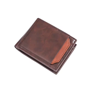 Cartera de PU Retro <span class=keywords><strong>para</strong></span> Hombre, Estilo Ejecutivo, Impermeable, con Clip <span class=keywords><strong>para</strong></span> Tarjetas y Monedas, Portátil, Clásica y Corta - Product Image 2
