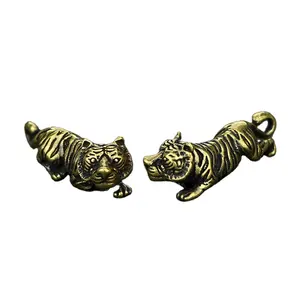 Minicolgante de tigre de cobre macizo, adornos de Bronce Antiguo, CA115