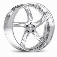 Jantes en alliage d'aluminium chromé 2 pièces 6061-T6 de 16 pouces, concaves profondes, neuves, compatibilité universelle pour voitures