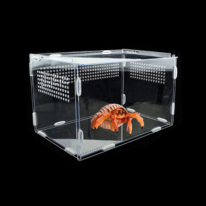 Acryl Schlangen frosch Fütterung sbox Reptilien Haustier Fütterung sbox Kunststoff Reptilien <span class=keywords><strong>Terrarium</strong></span> Vitrine - Product Image 5