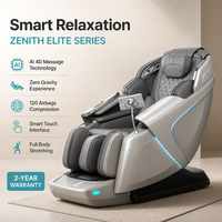 Fauteuil de massage peu encombrant, distance murale de seulement 15 cm, rail SL de 134 cm, mécanisme flexible, 7 niveaux de profondeur pour appartement compact