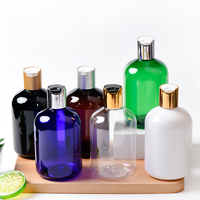 Bouteille cosmétique en gros avec bouchon à disque métallique 200-500ml, flacon vide pour après-shampoing et gel douche, impression personnalisée sous marque privée