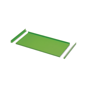 Étagère réglable Fami pour armoires 961x473x54 mm, vert RAL6011, composant de rangement métallique - Product Image 3