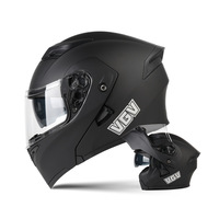Nouvelle certification DOT, logo personnalisé, visière double modulaire, matériau ABS, casque de moto rabattable