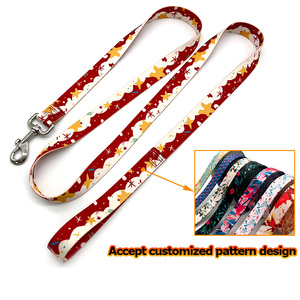 Laisse et collier de marche pour chien avec motif imprimé de logo personnalisé ensemble avec poignée rembourrée - Product Image 5