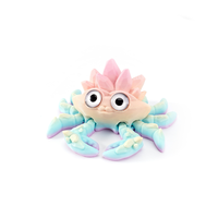 Figurines de crabe créatives imprimées en 3D Accessoires d'aquarium populaires avec joints mobiles Cristaux de pierres précieuses congelées en plastique