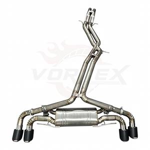 Échappement pour Porsche Cayenne 9Y0 4.0T en titane brut avec soupapes, embouts en carbone, sur mesure, vente en gros - Product Image 1