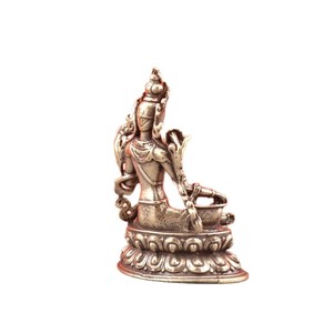 Statue de <span class=keywords><strong>Bouddha</strong></span> pour la maison, le salon ou le bureau, figurines décoratives rétro en laiton, statue de <span class=keywords><strong>Bouddha</strong></span> Tara verte chinoise tibétaine - Product Image 5