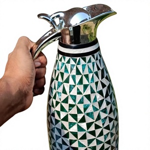 Luxury Mother Pearl Arabic Coffee Kettle Tea <b>Pot</b> <b>Lid</b> Handle Eco-Friendly Non-Toxic Dishwasher Safe Customizable Decorative Gift - Product Image 1