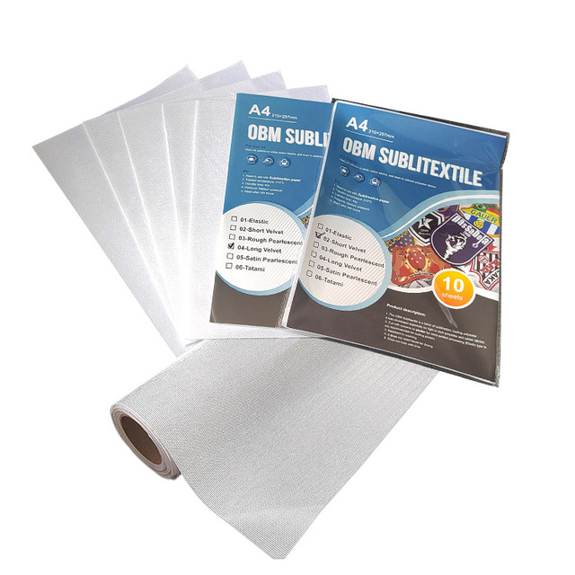 High Quality Obm Sublitextile Sublimation Paper Flocking Tatami Short Long Velvent Sublitextile Transfer Film Paper for Tshirt