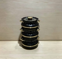 Nouvel ensemble de casseroles isothermes de luxe au design pétale 2,2L 2,8L 3,5L, chauffe-plats gaufré pour la restauration aux États-Unis et au Canada