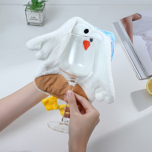 Toallitas de Mano de Felpa de Coral con Forma de Pollo de Dibujos Animados para Niños, Secado Rápido, Suaves, Sin Pelusas, Alta Absorción de Agua, Duraderas, para Uso Doméstico - Product Image 5