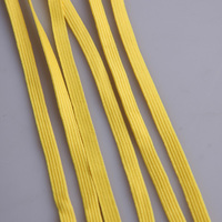 Vente en gros d'usine, stock de bande élastique tressée tricotée plate colorée de 3 mm, 4 mm, 5 mm pour vêtements, sangle élastique